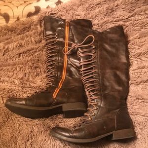Brown tall boots